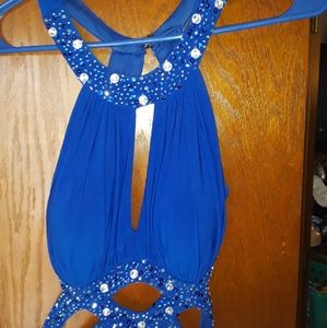 Blue prom dress